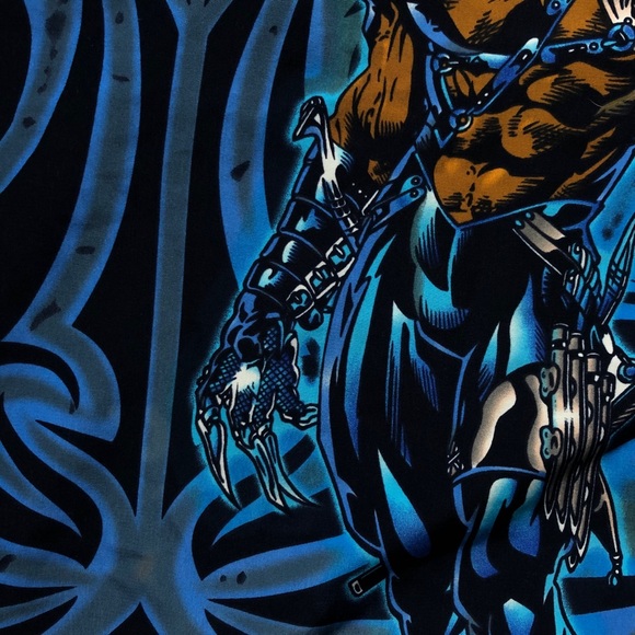 VTG 90s XXL Black Swordsman Casual Bttn Up Shirt - Picture 7 of 8